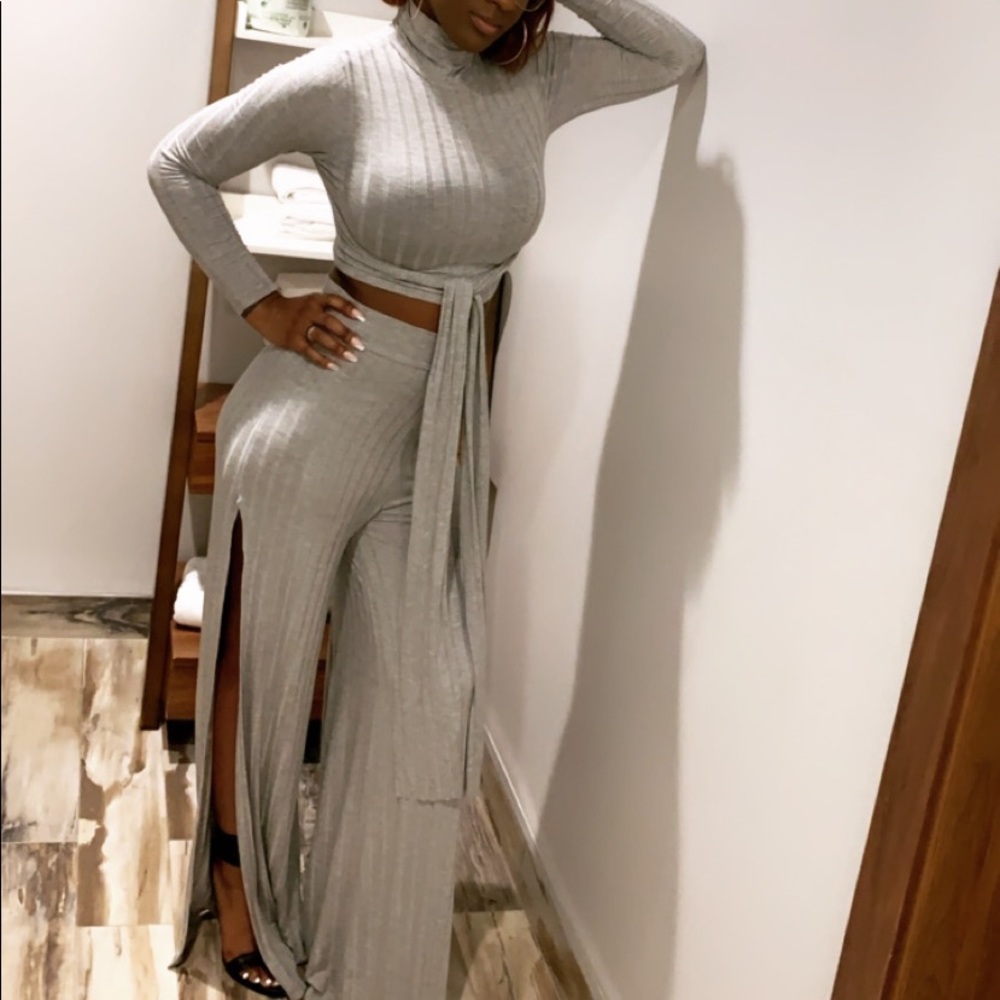 Gray 2 piece outfit